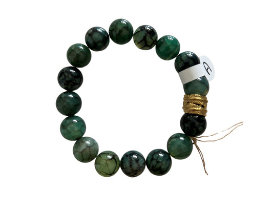 Crystal Bracelet A | Green Dragon Vein Agate