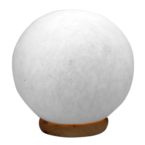 White Full Moon Himalayan Salt Lamp