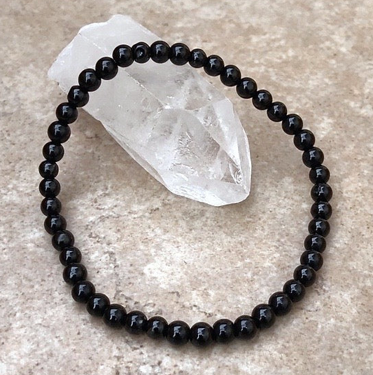 Natural Black Tourmaline | Crystal Bracelet