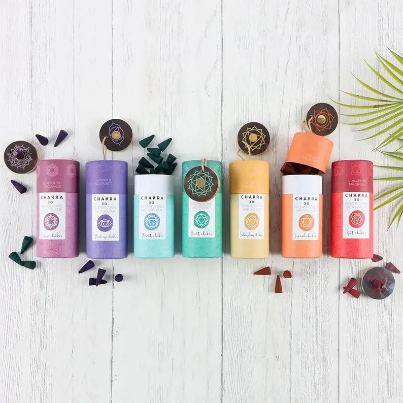 Chakra Incense Cones With Holder