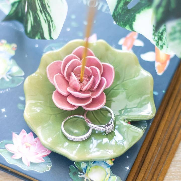 Lily Pad Trinket Dish and Incense Holder