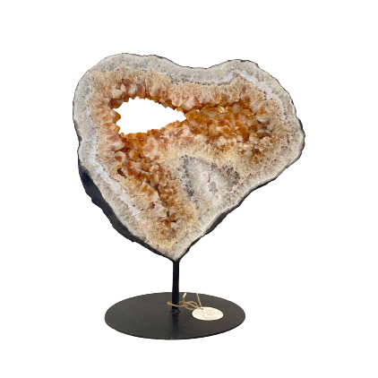 Citrine Heart on Iron Stand